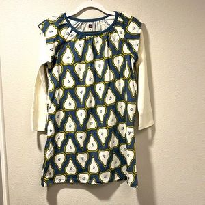 Tea Collection Peck of Pears Layered Flutter Dress, NWOT, size 6